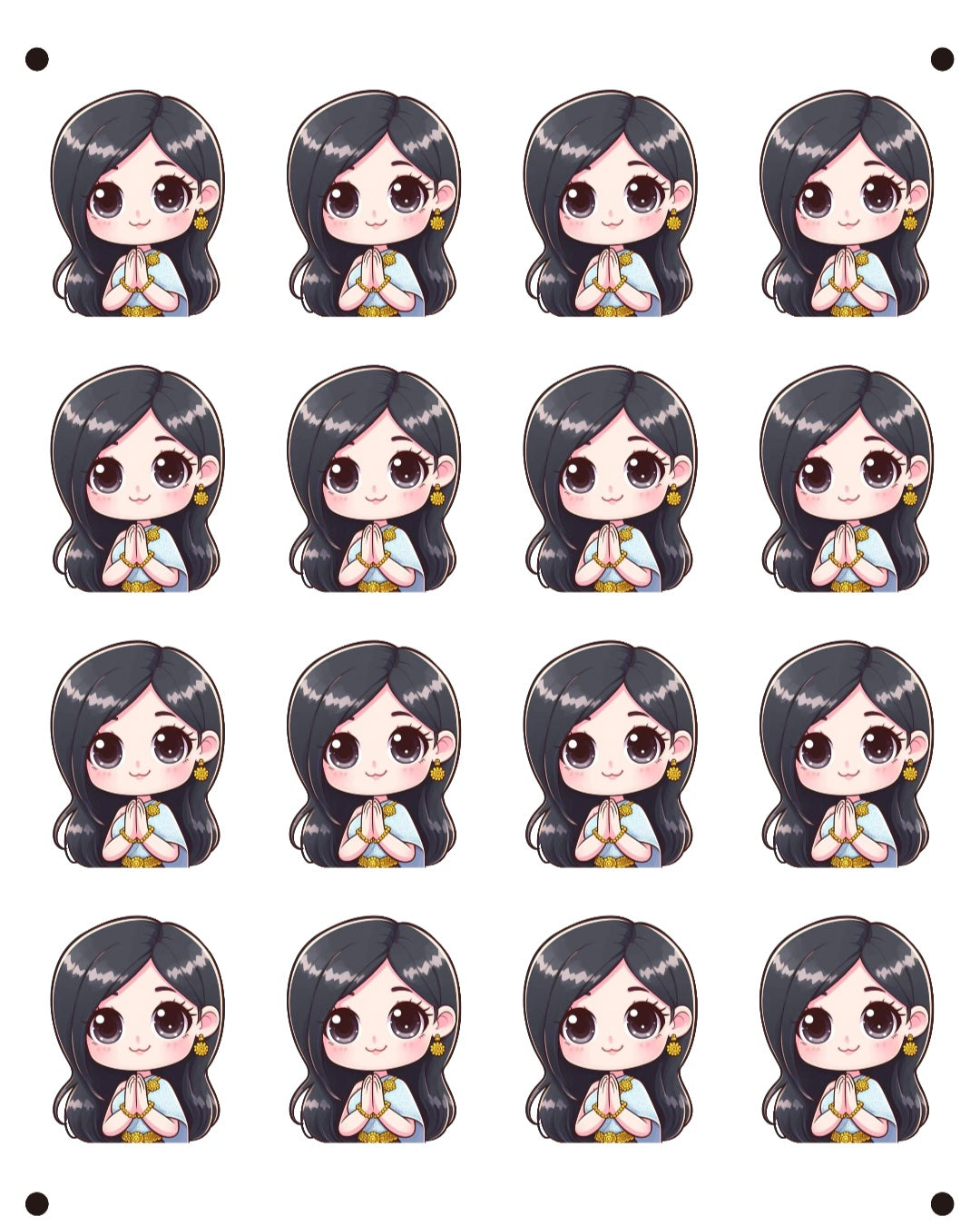 Little girl long hair sugar sheet