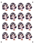 Little girl short hair sugar sheet