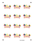 Birthday sugar sheet