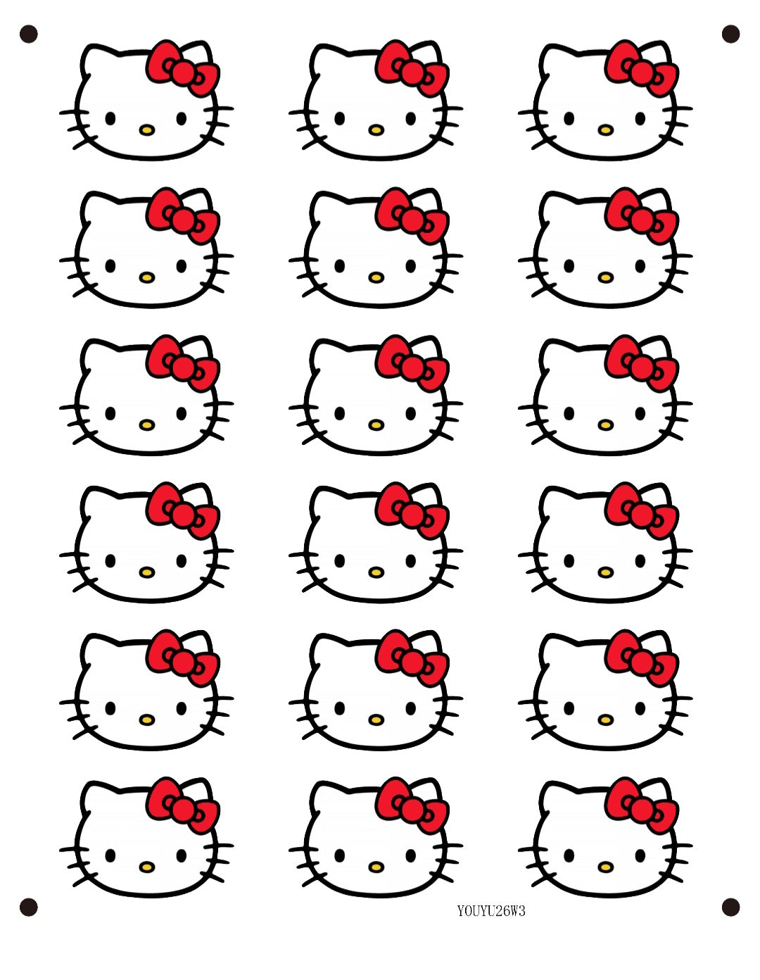 Sugar sheet Hello kitty red bow ❤️