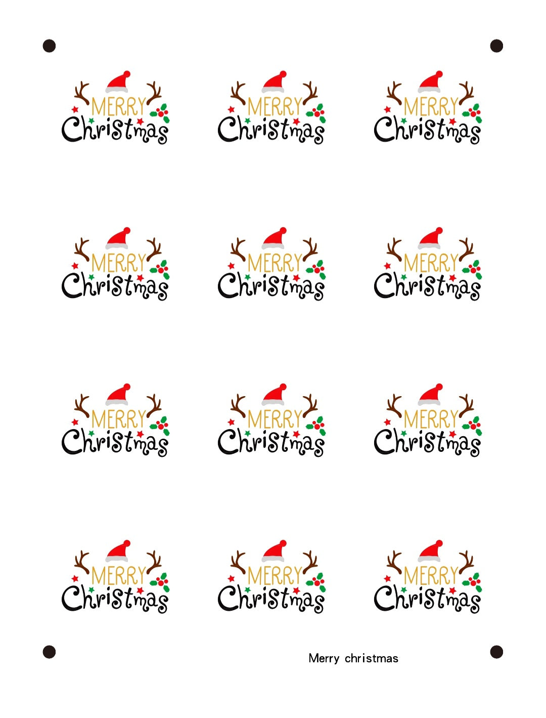 Marry Christmas sugar sheet