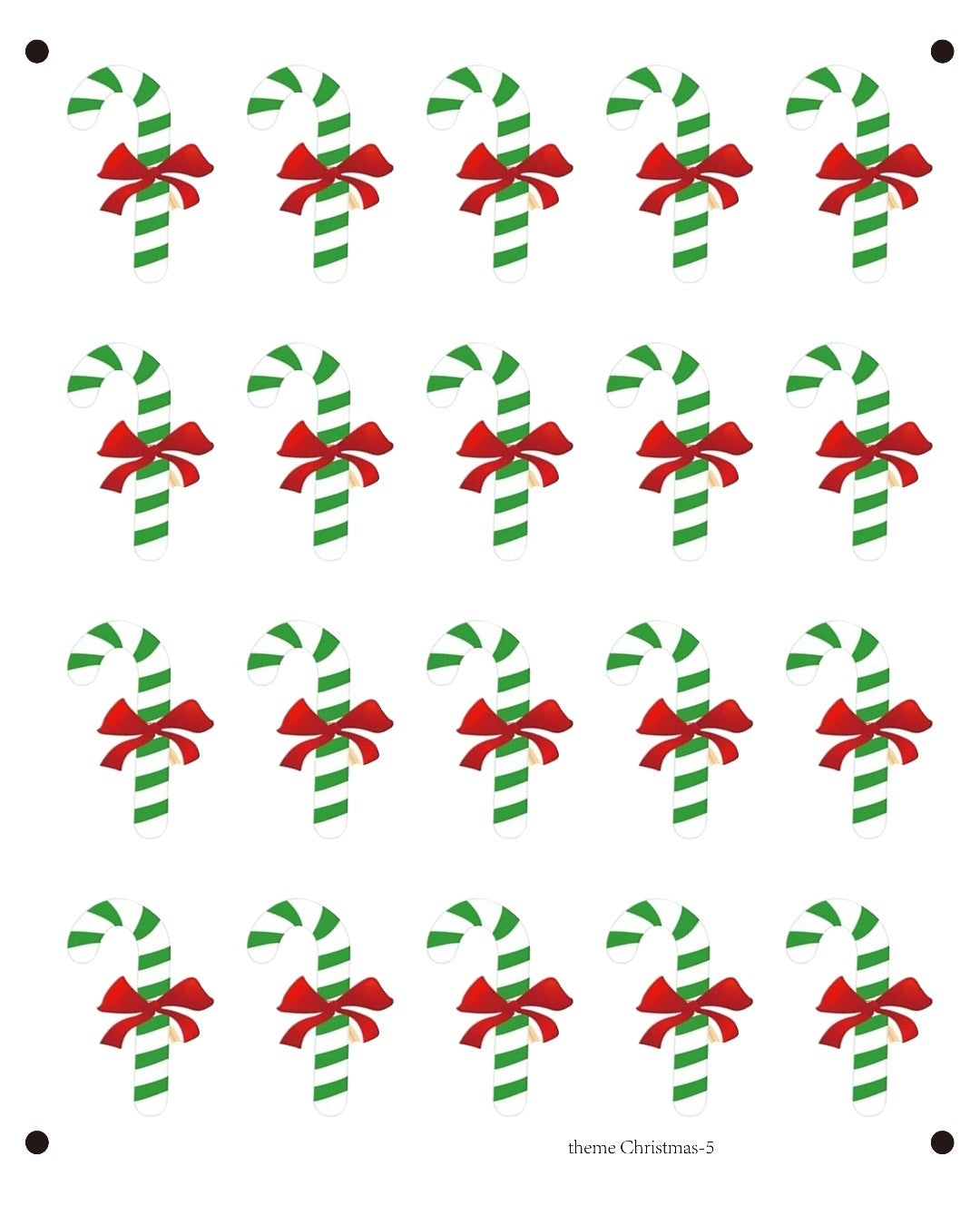 Candycane sugar sheet