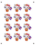 Hello kitty hold Cambodia flag Sugar Sheet