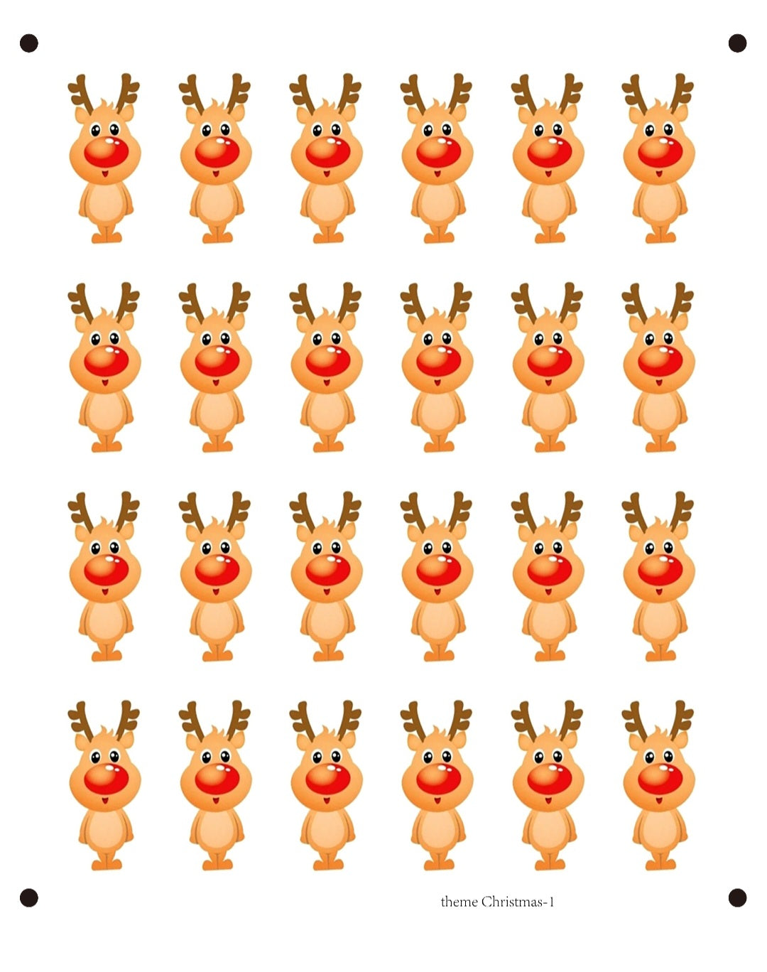 Reindeer sugar sheet